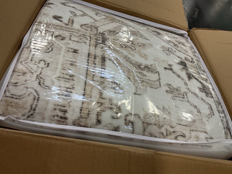 Condition photo showing New/Like New for Washable 9x12 Area Rugs, Large Rugs for Living Room, Washable Rugs 9x12 for Bedroom Playroom Nursery Carpet Indoor Cream Colored 9' x 12' (Rectangular)