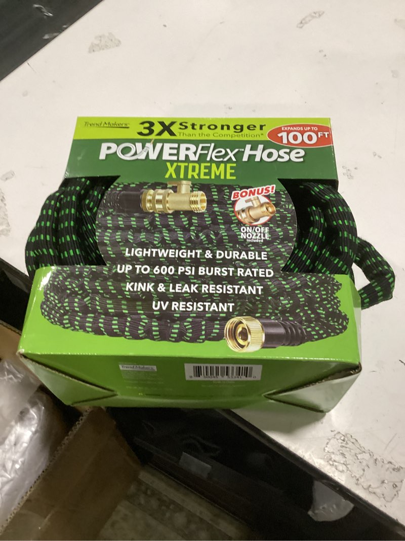 Condition photo showing New/Like New for flex-able hose flex-able xtreme hose 100ft - kink free, expandable, heavy duty, green
