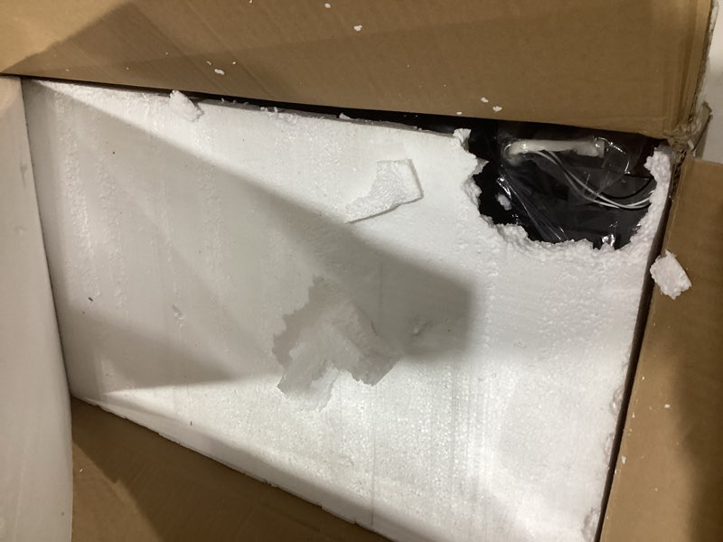 Condition photo showing As Is for IZORRO Modern Bathroom Light Fixtures, 6 Light Black Vanity Lights, Bathroom Lighting Fixtures Over Mirror with Clear Glass for Living Room Cabinet Bedroom Black 6 - LIGHT