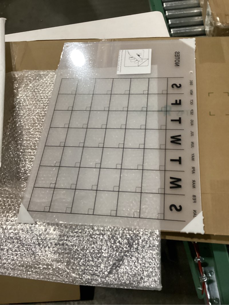 clear acrylic dry-erase calendar