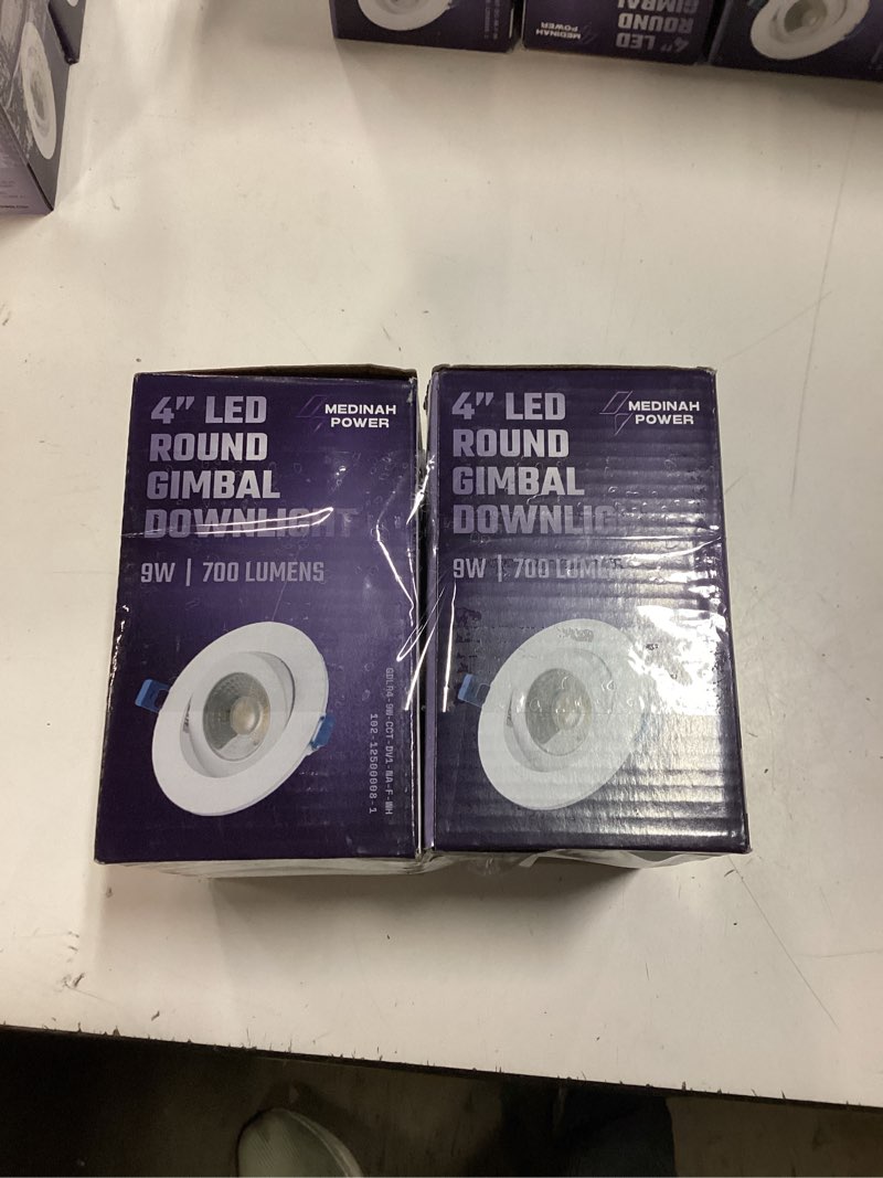 Condition photo showing New/Like New for gdlr4-9w-cct-dv1-na-f-wh led recessed gimbal downlight recessed light white 2pc