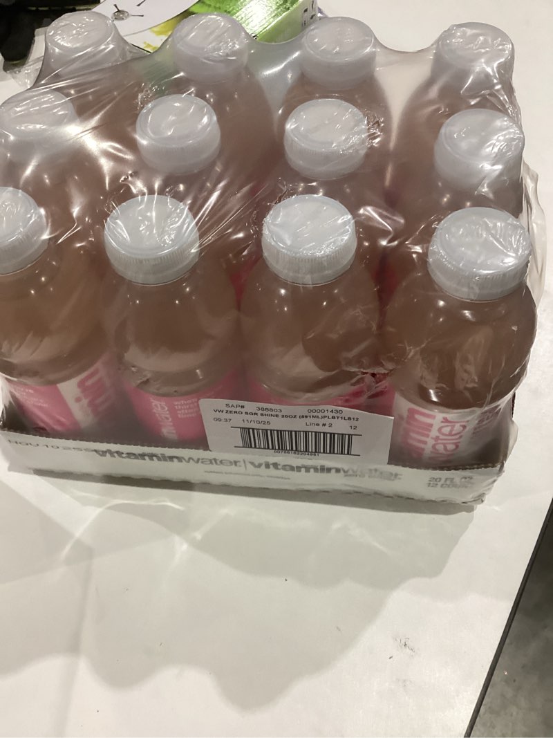 Condition photo showing New/Like New for vitaminwater Shine Strawberry Lemonade Zero Sugar, Flavored Water Beverage, 20 fl oz Bottles, 12 Pack Zero Sugar Shine Strawberry Lemonade 20 Fl Oz (Pack of 12)
