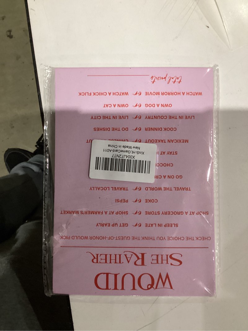 Condition photo showing New/Like New for Pink Bridal Shower Game Set, Would She Rather Game, Wedding Games Cards For Reception, Bridal Shower Games 30 Guests for Engagement Wedding Party - A011