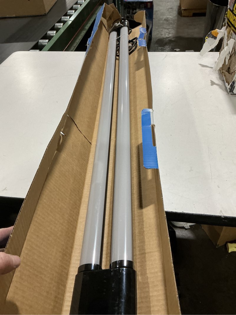 Condition photo showing As Is for Utilitech 4-ft 7000 Lumens Black LED Flush mount Garage Shop Light