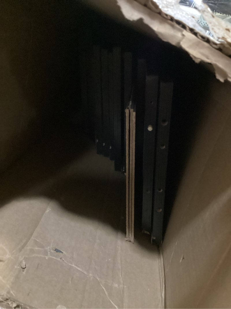 Condition photo showing As Is for VASAGLE CUSTOS Collection - Bookshelf, 5-Tier Bookcase, Book Shelf, Open Storage Shelf, 9.4 x 23.6 x 52.8 Inches, for Living Room, Home Office, Dinning Room, Ebony Black ULBC165T56 1 Pack 5 Tiers (23.6"W) Ebony Black