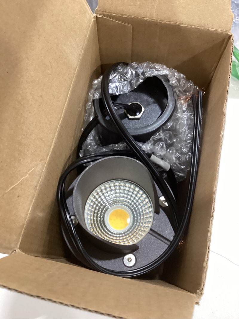 Condition photo showing Good Condition for SUNVIE 12W Low Voltage Landscape Lighting Shielded Well Lights Landscape LED in Ground Waterproof 12V-24V Low Voltage Outdoor in Ground Lights for Pathway Garden 2 Pack with Connectors