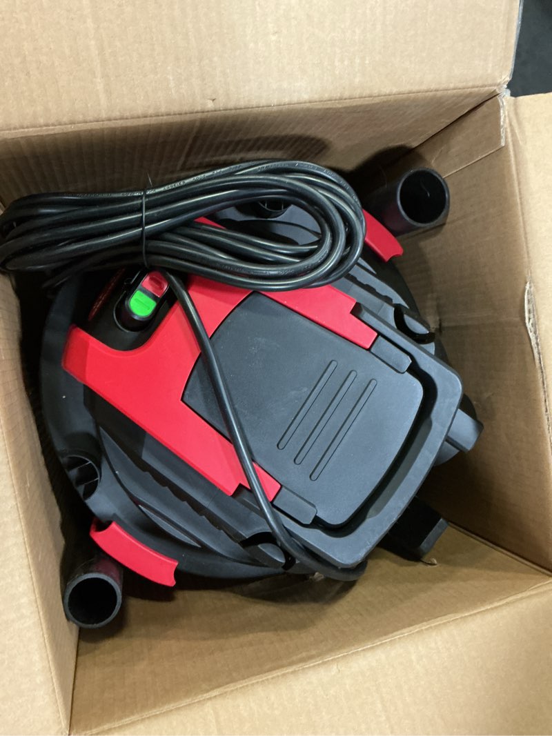 Condition photo showing Good Condition for Shop-Vac 8 Gallon 4.0 HP Wet/Dry Vacuum with Blower Function, Stainless Steel Tank, Portable Shop Vacuum with Wheels, Includes Filters, Hose & Accessories, Ideal for Garage and Workshop