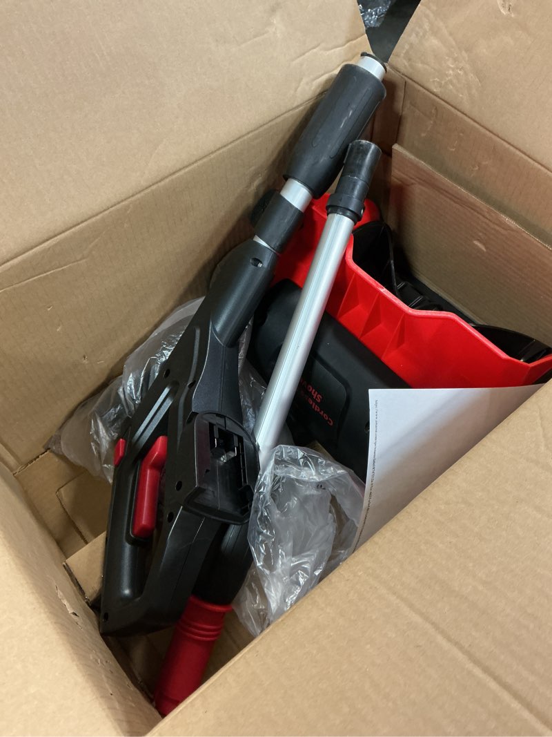 Condition photo showing As Is for Cordless Snow Shovel Compatible with Milwaukee 18V Battery, 12\" Electric Snow Blower with 20FT Max 