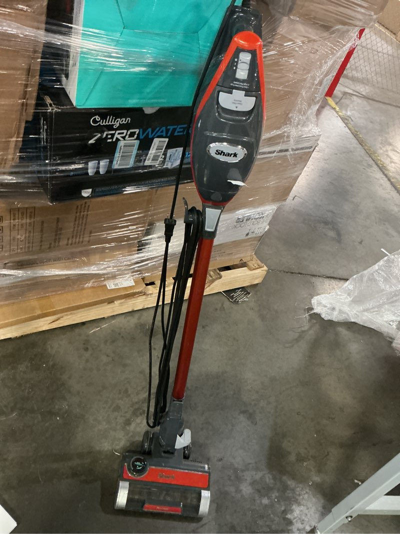Condition photo showing As Is for shark rocket pro corded vacuum cleaner - odor neutralizer technology, xl dust cup, swivel steering