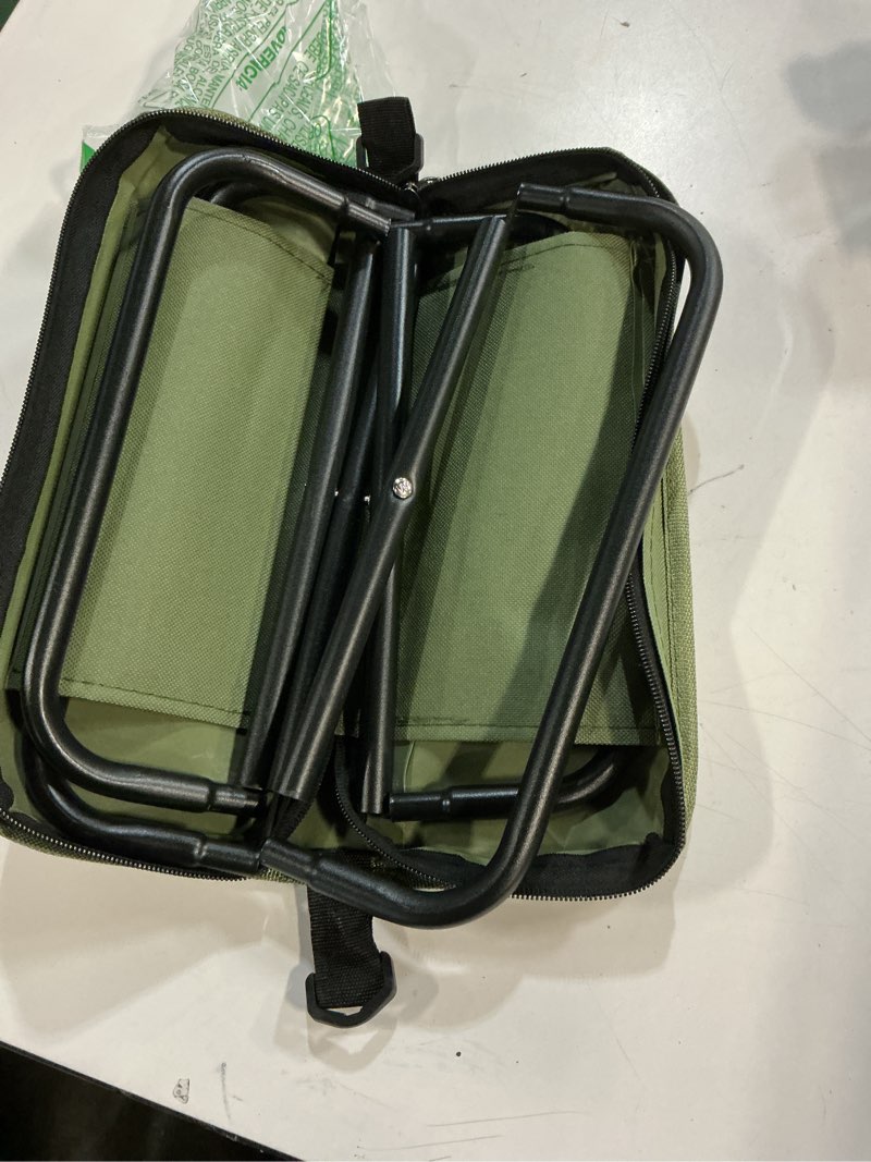 Condition photo showing Good Condition for 2025 New Lightweight Foldable Stool—Portable Mini Outdoor Camping Folding Seat with Carrying Bag, Outdoor Footstool for Picnic Hiking Fishing (Green(Large))