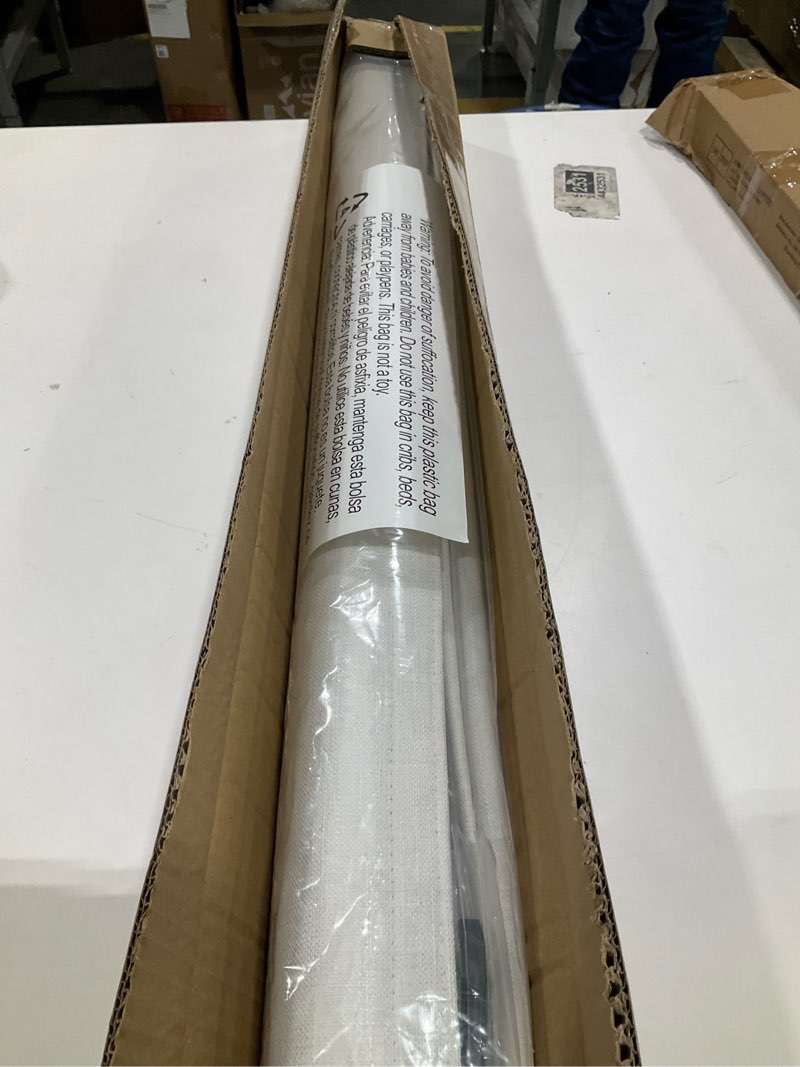 Condition photo showing Good Condition for LazBlinds No Tools No Drill Cordless Roman Shades for Windows, Blackout Thermal Insulated UV Blocking Window Blinds, Lightweight Fabric Blinds for Indoor Windows, 31" W x 60" H, Blackout - White White 31" W x 60" H