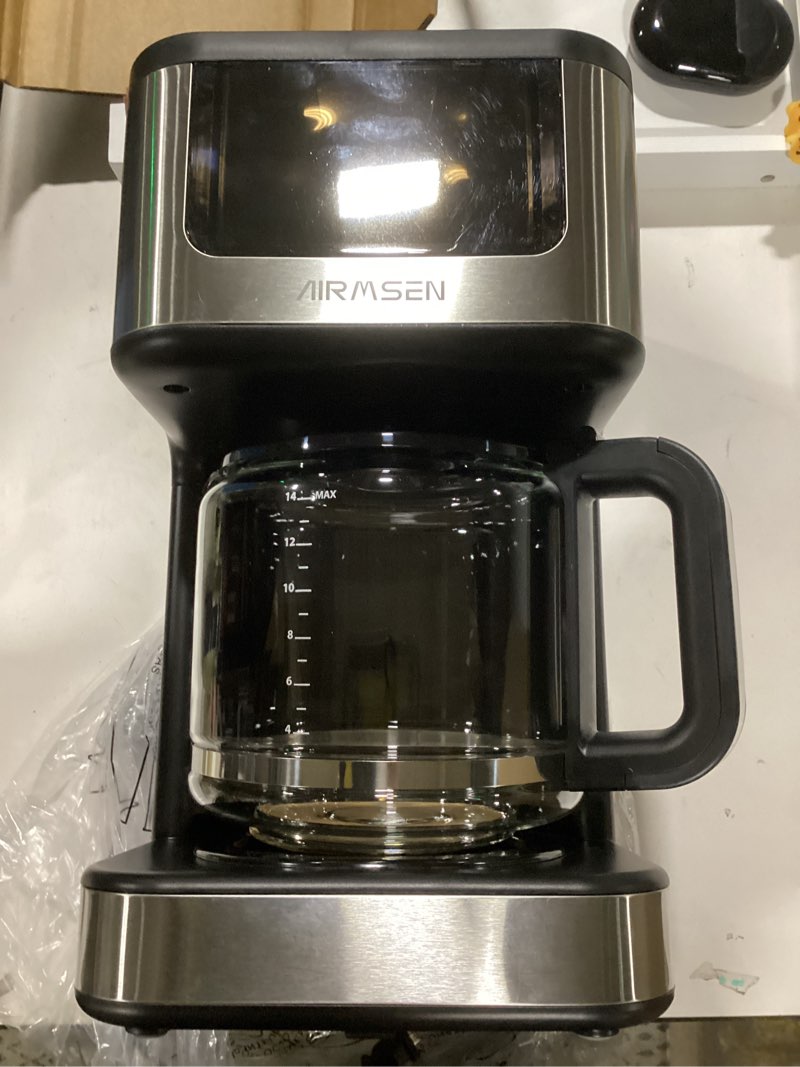 Condition photo showing Good Condition for AIRMSEN 14-Cup Programmable Drip Coffee Maker – 1000W Fast Brewing Coffee Machine with Timer, Delay Start & 2H Keep-Warm, 73oz Tank, Touchscreen & Glass Carafe – Perfect for Home & Office Use 14 Cup