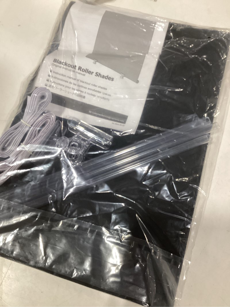 Condition photo showing New/Like New for LazBlinds 100% Blackout Roller Shades, No Tools No Drill Cordless Blinds for Windows, Thermal Insulated UV Protection Privacy Window Shades for Bedroom (36''W x 72''H, Black) Black 36''W x 72''H