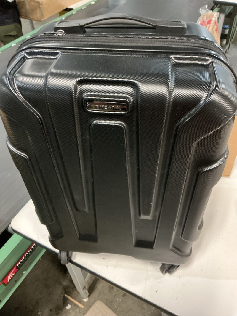 Condition photo showing As Is for Samsonite Centric Hardside Expandable Luggage with Spinner Wheels, Black, Carry-On 20-Inch Carry-On 20-Inch Black