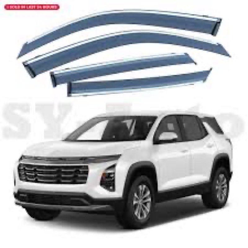 maxzina visor rain guards compatible with 2025 2026 chevrolet equinox (not for ev) front and rear in