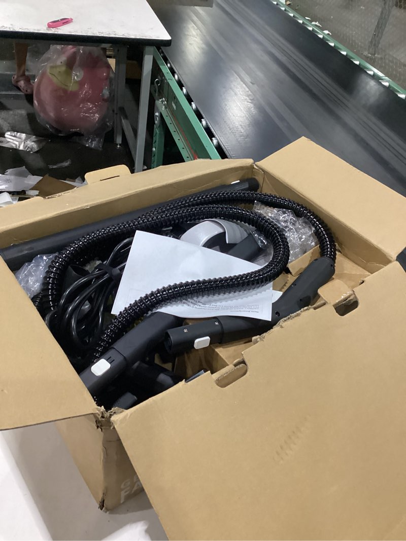 Condition photo showing Good Condition for steam cleaner: 40s fast heating-0.66gal (2.5l) large tank-21 pcs kit-no cooling-refill anytime-detachable hose multi portable steamer mop for home car bed furniture tile grout floor cleaning white
