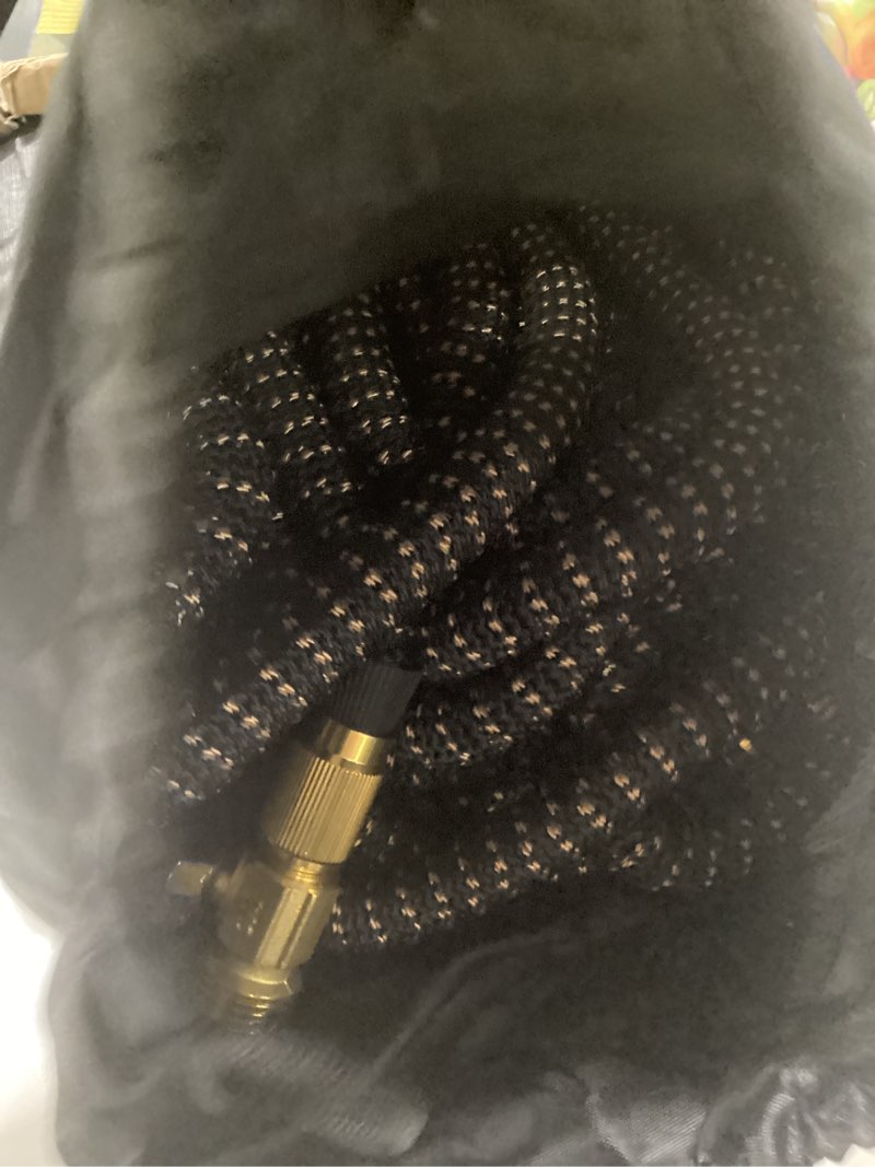 Condition photo showing New/Like New for garden hose 200ft, lightweight flexible water hose, 5/8" kink free leak proof hose, heavy duty 96-layer woven with 3/4" brass fittings, 10 function nozzle for yard lawn outdoor car wash(blackrosegold)