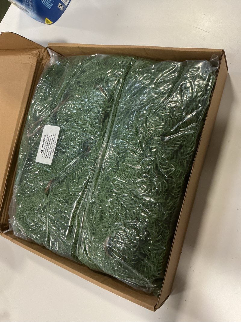 Condition photo showing New/Like New for 6Ft 2Pcs Artificial Norfolk Pine Garland Realistic Green Faux Greenery Garland for Christmas Table, Fireplace, Mantle, Window, Stairs, Indoor, Outdoor Holiday Decor 6FT02