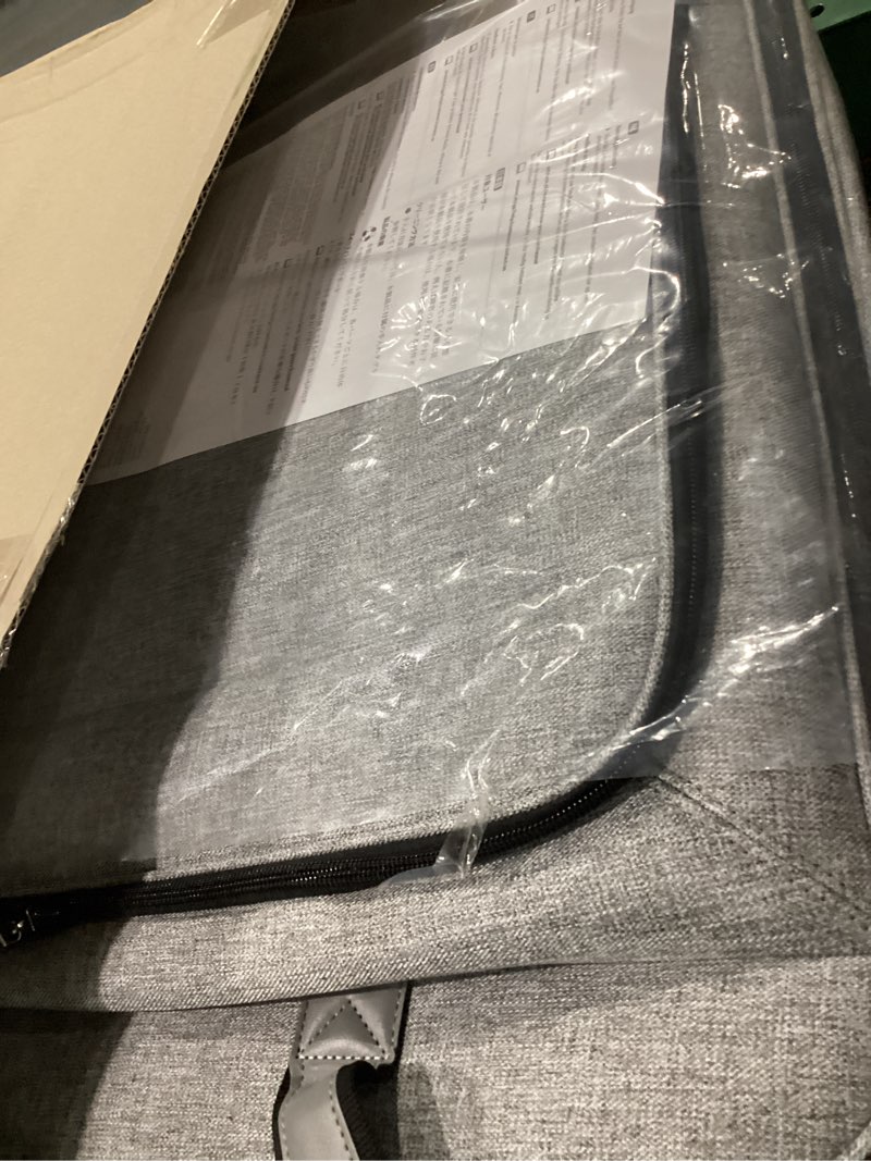 Condition photo showing Good Condition for Amazon Basics 43" Premium Garment Bag for Travel, Suit Bag with Shoulder Strap for Suits and Dresses, 1680D Polyester Fabric, Exterior/Interior Pockets, Leather-reinforced Corners, Trifold, Black