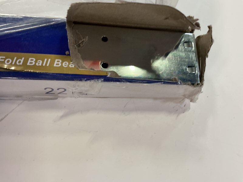 Condition photo showing Good Condition for reguda drawer slides ball bearing 3 folds full extension side mount cabinet runners glides rails track 100 lbs load 10 12 14 16 18 20 22 24 inch silver (1 pair (silver), 22 inch) 22 inch 1 pair (silver)