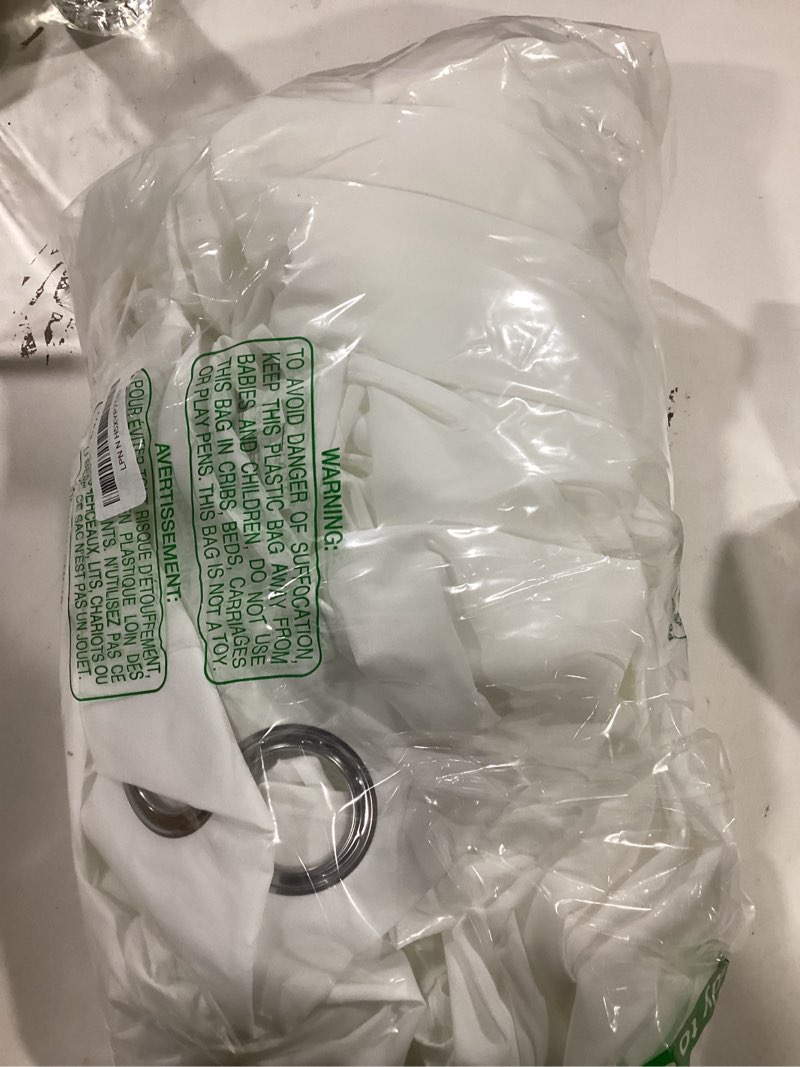 NICETOWN Non-See-Through White Privacy Sheer Curtains 102 inches Long 2 Panels, 52" Wide Grommet Win