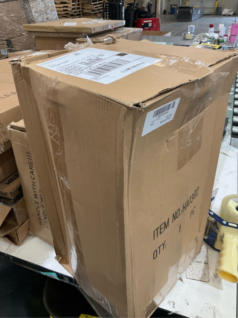 Condition photo showing Good Condition for z&z ornamentorum retro kitchen trash can with lid 15 liter/4 gallon and pedal round touchless garbage cans with flower and bird patterns outdoor trash can for kitchen park garden grey flower greyblue