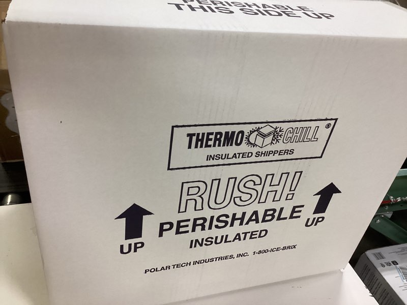polar tech 266c thermo chill insulated carton with foam shipper, large, 19" length x 12" width x 16" depth