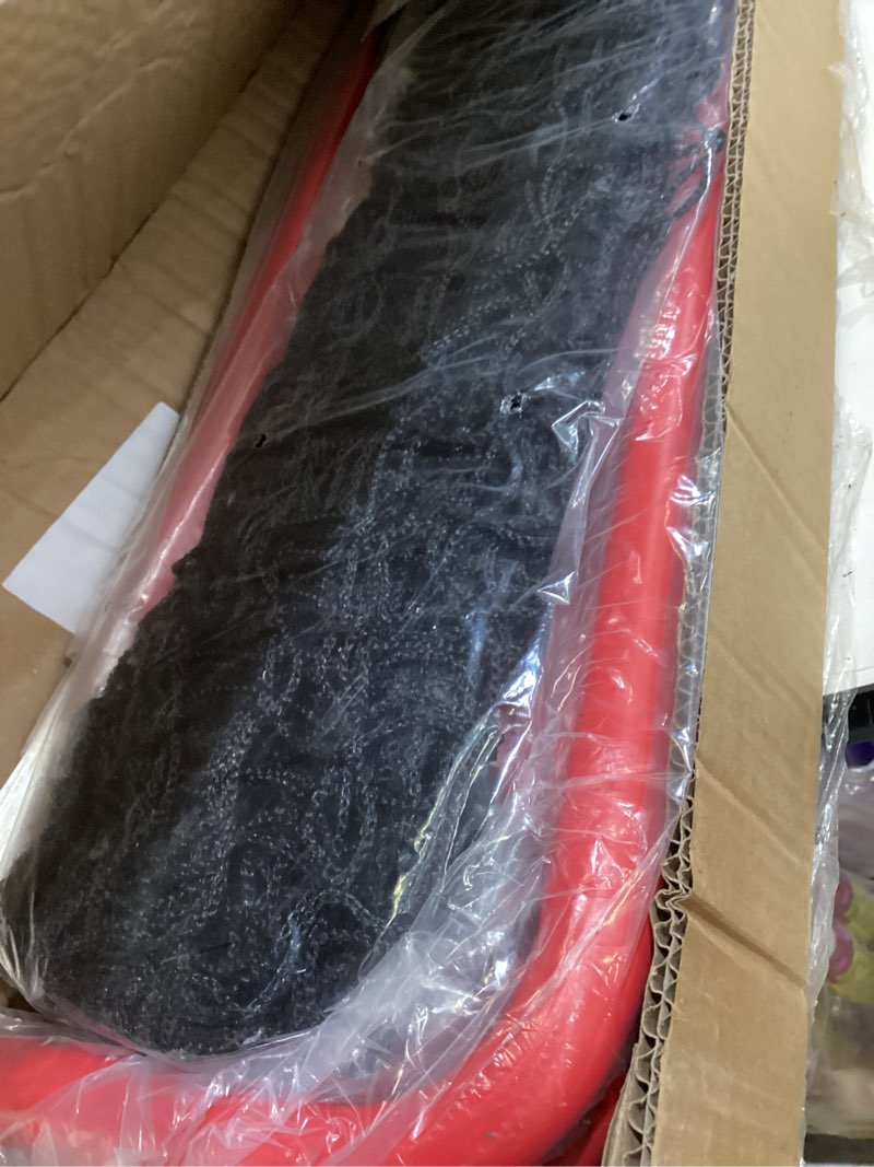 Condition photo showing Good Condition for heavy duty baseball rebounder net 4x4.5 ft pitchback with 3 adjustable angles, baseball and softball bounce back net for ground, line drive, fly ball return settings fielding trainer red