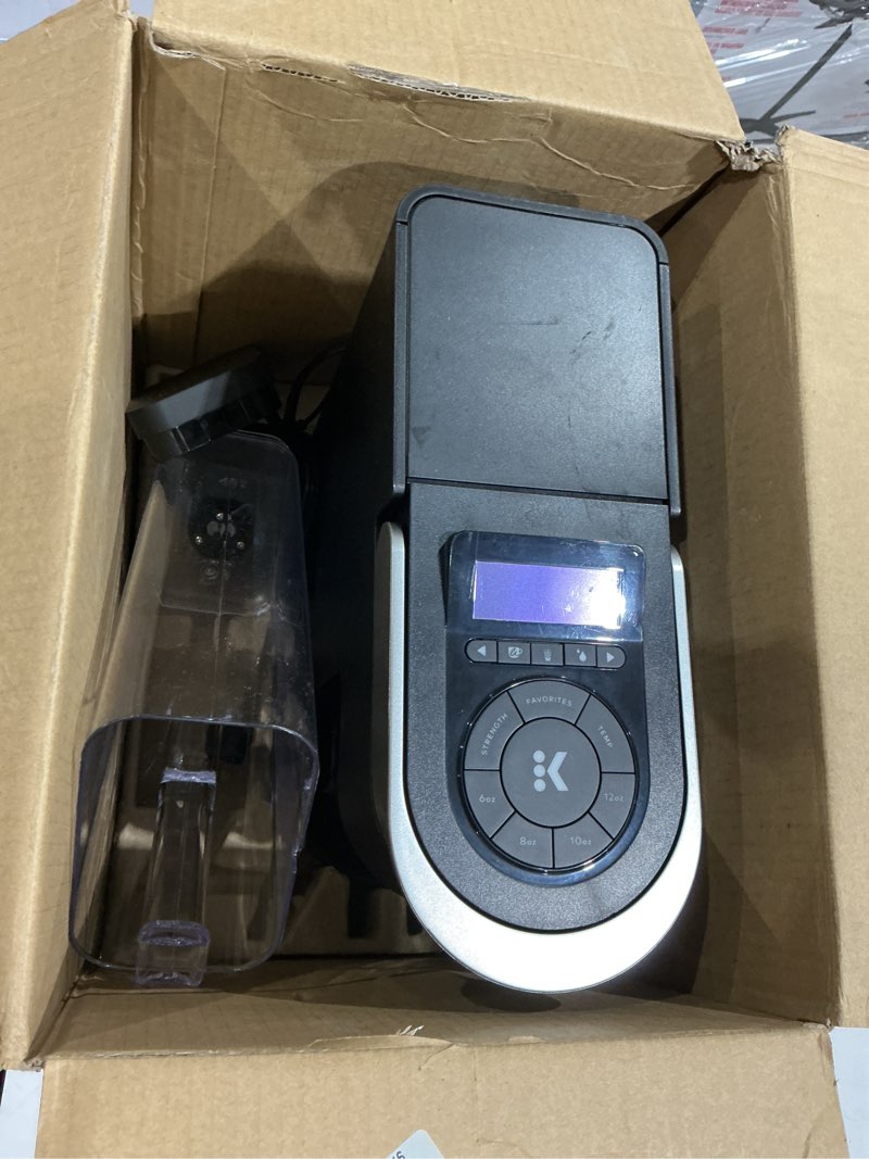 Condition photo showing As Is for keurig k-supreme smart coffee maker, multistream technology, brews 6-12oz cup sizes, black