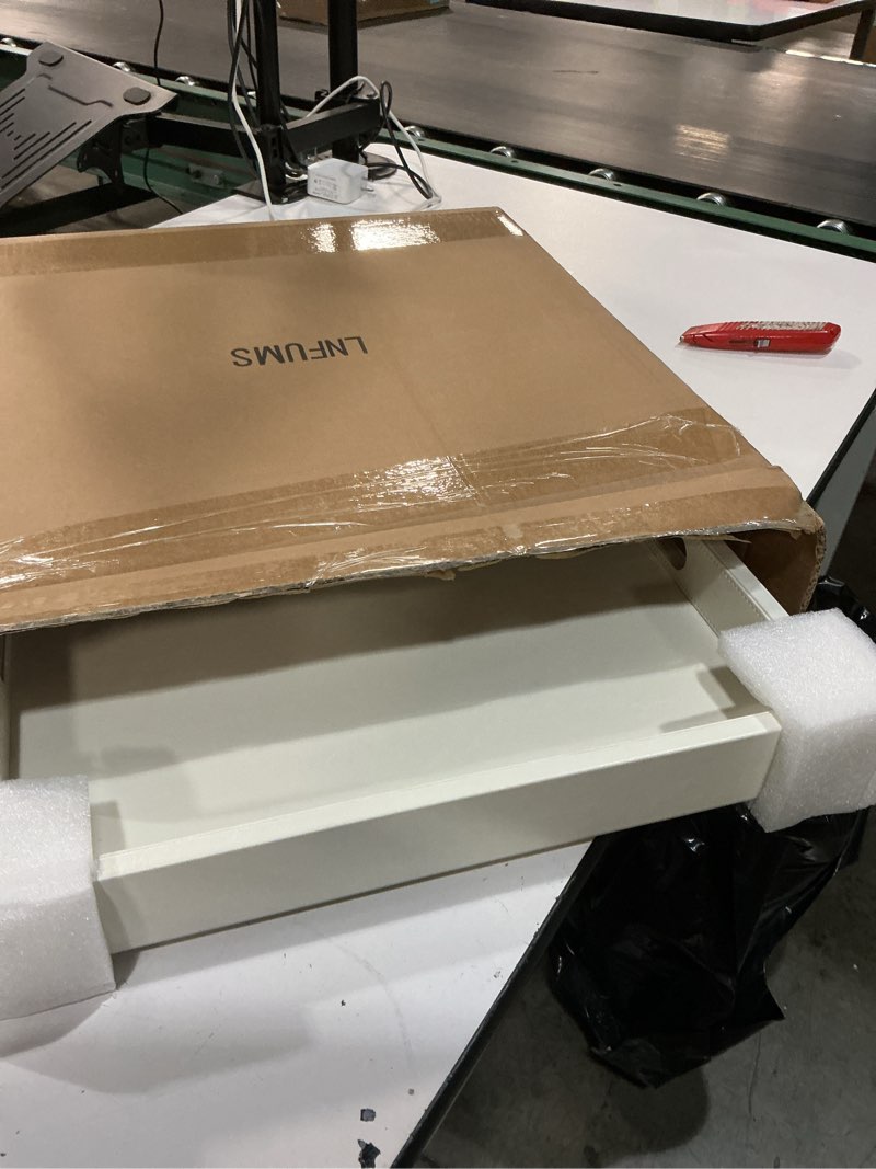 Condition photo showing New/Like New for 20 * 20 inches leather square serving tray with hole handles,high-end light large service tray for ottoman tray, tea, food, butler - countertop, kitchen,family dinner, picnic (white) white 20" x 20" x 2"