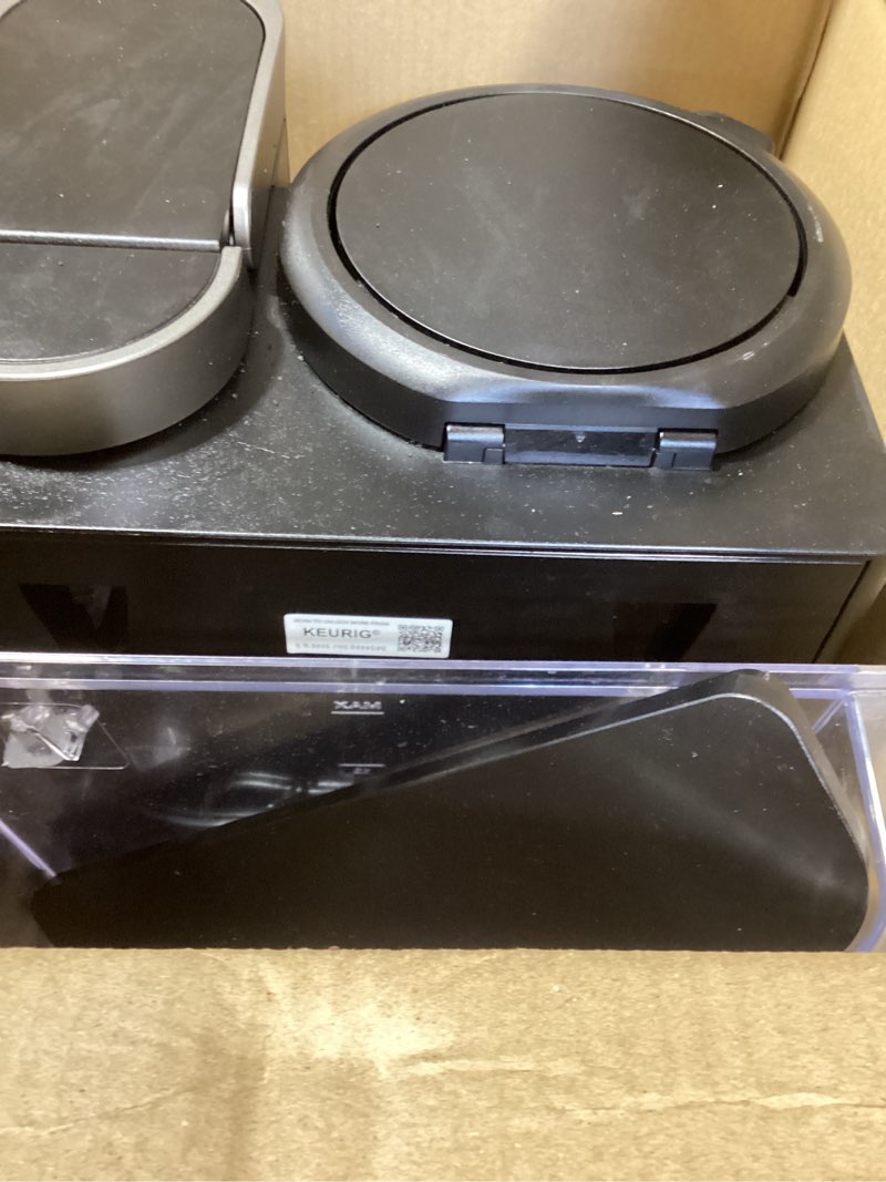 Condition photo showing As Is for keurig k-duo hot & iced single serve & carafe coffee maker, multistream technology, 72oz reservoir (gen 2)