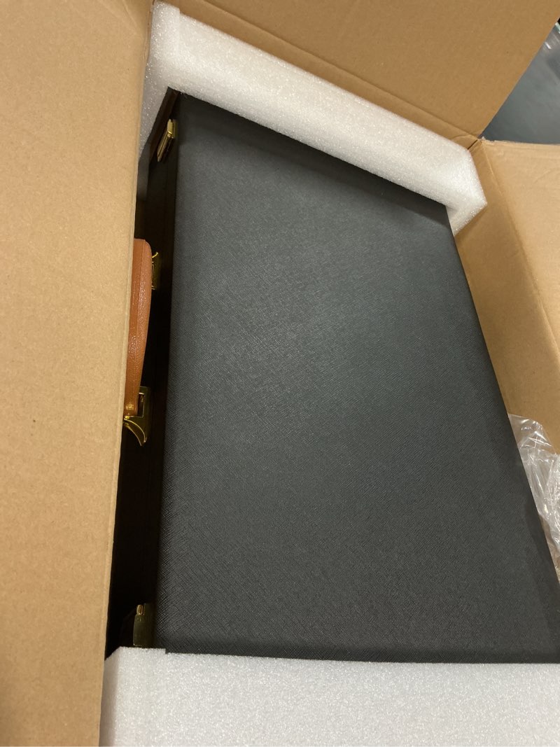 Condition photo showing Good Condition for premium mahjong tile set, american mahjong set with 4 racks and pushers, 166 mah jongg tiles with wind indicator, dice & chips, manual, all in one maahj gifts for travel (black leatherette case)
