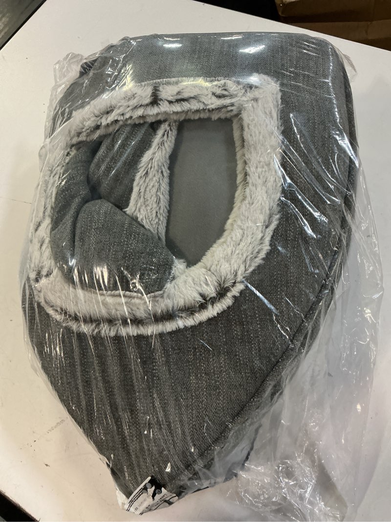 Condition photo showing Good Condition for cat bed cave-cat beds for indoor cats,kittens and small pets,soft and warm cats house tent bed,foldable and washable with removable cushioned and anti slip bottom,grey 15inches 15"d x 15"w x 15"h grey