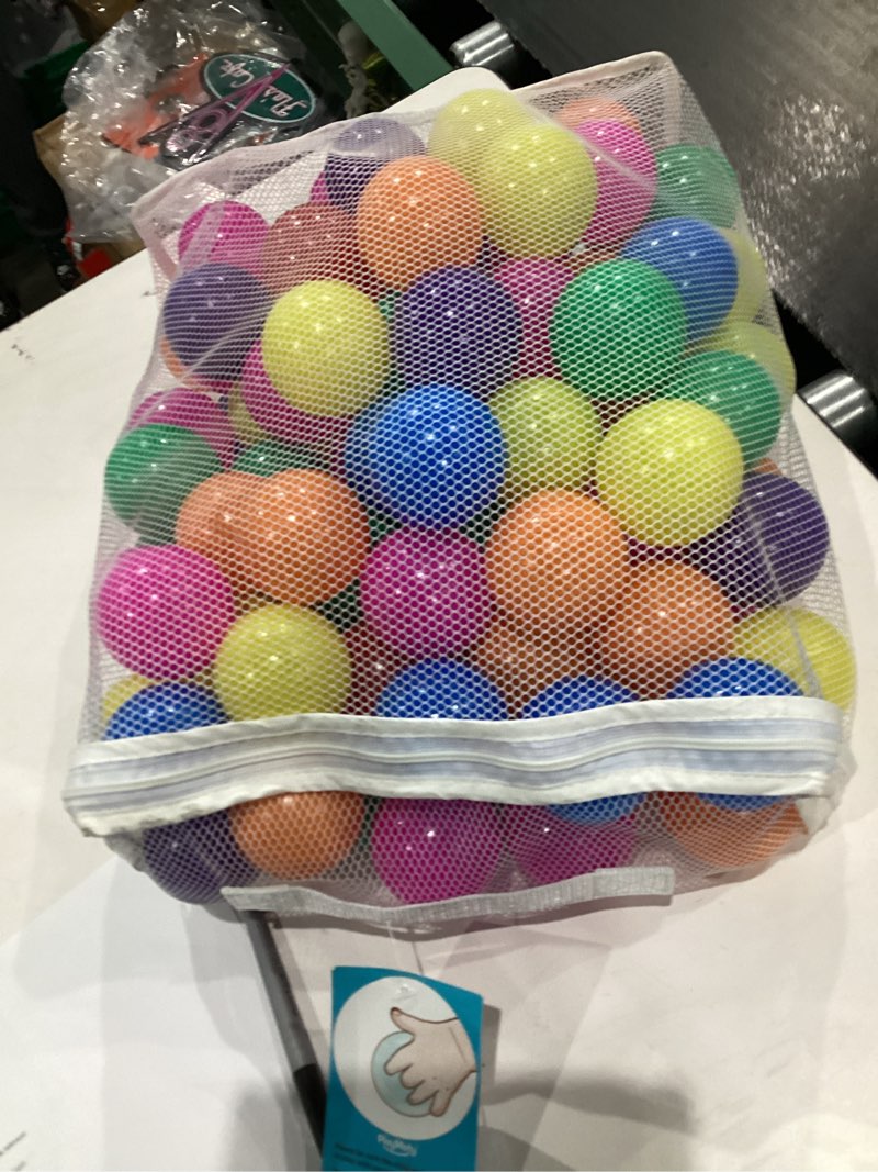 Condition photo showing New/Like New for PlayMaty Ball Pit Balls - Colorful Ocean Pool Toys for Kids, Phthalate & BPA Free, 100pcs for Toddler Playhouse, Tent, or Playpen Colorful Pack of 100