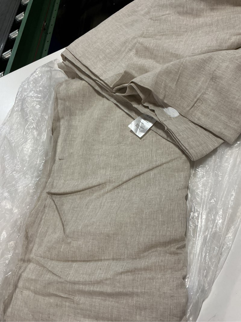 Condition photo showing Good Condition for european linen curtain, 96x120, flax