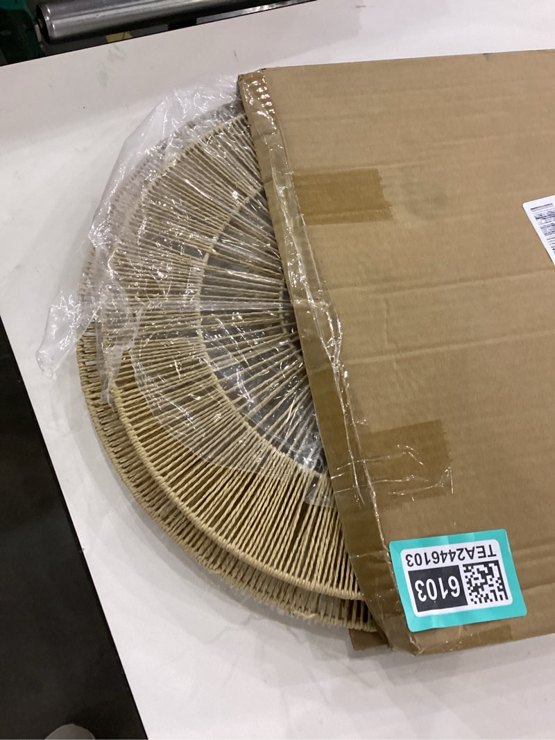 Mokof 7 Pack Boho Wall Decor Round Baskets Set (Small 7" to Largest 17") - Handwoven Large Wall Hang