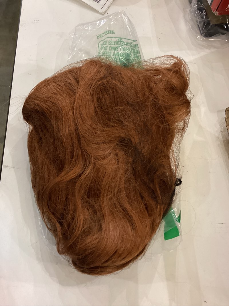 Condition photo showing As Is for Long natural red wig Red Hair Wig Long Curly Costume Wigs Synthetic Red copper Wavy curly Wig 28inces For women Halloween Costume (Copper Red)