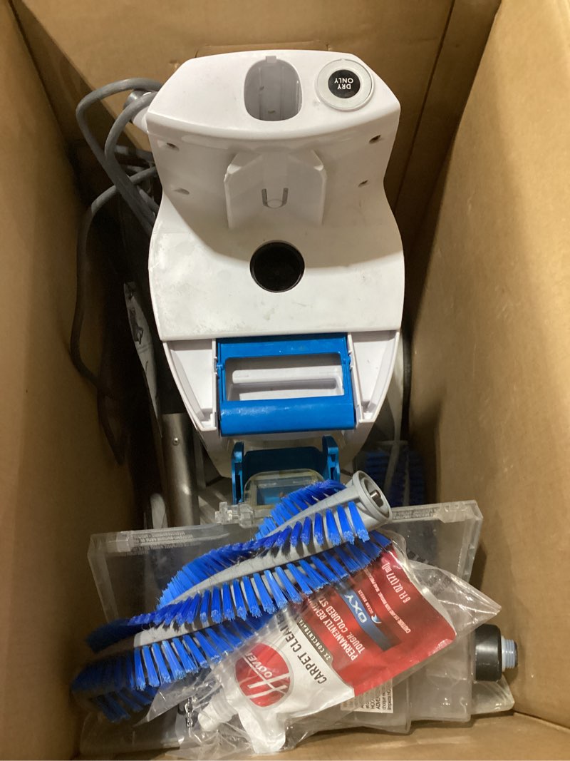 Condition photo showing As Is for hoover smartwash+ automatic carpet cleaner machine for carpet and upholstery, deep cleaning carpet shampooer machine, pair with a hoover carpet cleaner solution for a bright, refreshed home