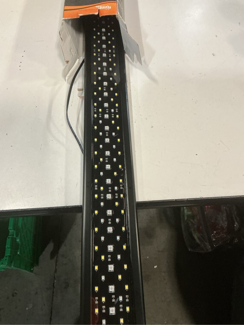 Condition photo showing Good Condition for hygger 36w led aquarium light, 36-42 inch fish tank light with timer auto on/off, sunrise sunset mode, adjustable brightness and colors, full spectrum light with extendable brackets for freshwater 36"- 42" (36w)