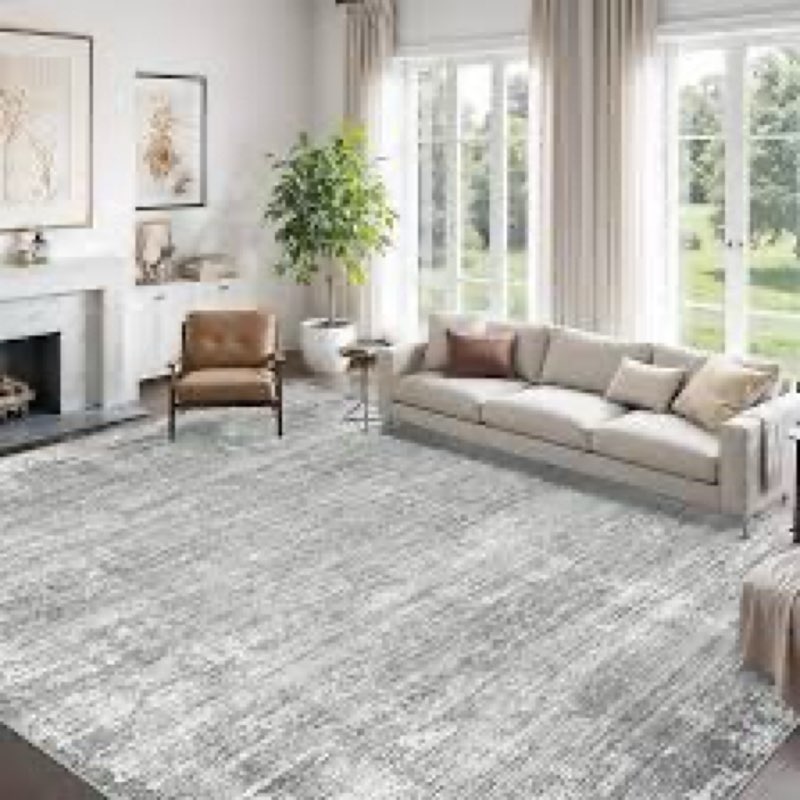 zesthome Washable Rug 8x10, Modern Abstract Rugs for Living Room, Ultra Soft 8x10 Area Rugs, Stain R