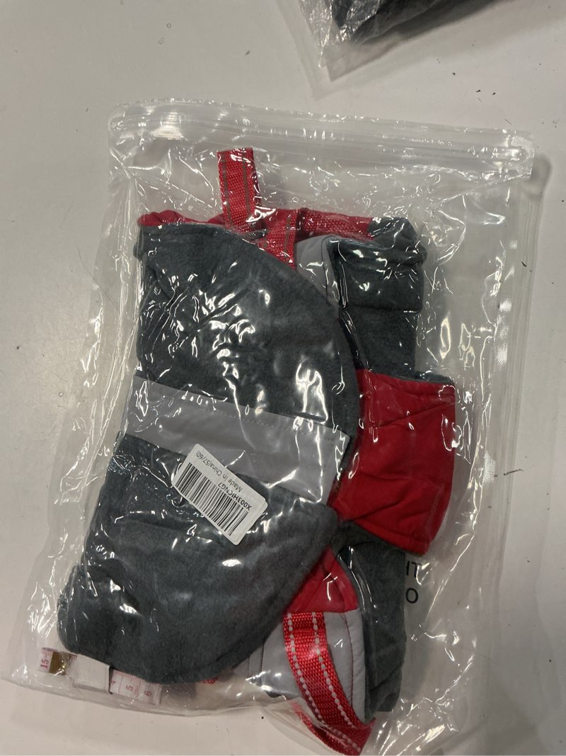 Condition photo showing New/Like New for norbi small dog winter coat with harness, easy on/off waterproof warm jacket, no-pull reflective vest for small medium breed dogs, windproof cold weather apparel large orange-a