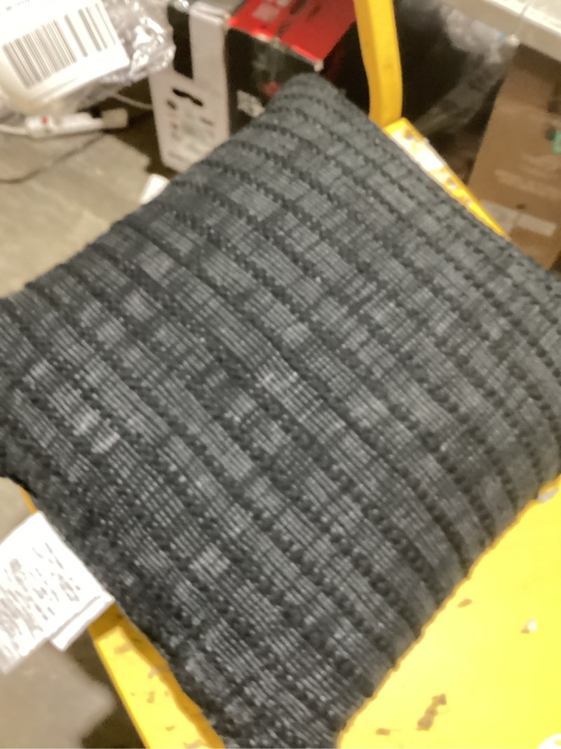 Condition photo showing Good Condition for 18"x18" solid textural woven pillow black - threshold™