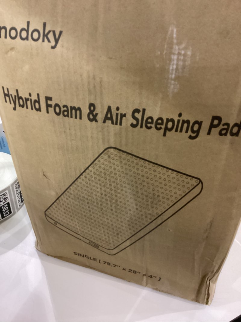 4" Ultra-Thick Single Self-Inflating Sleeping Pad with 3-in-1 Rechargeable Pump, Air Adjustable Foam