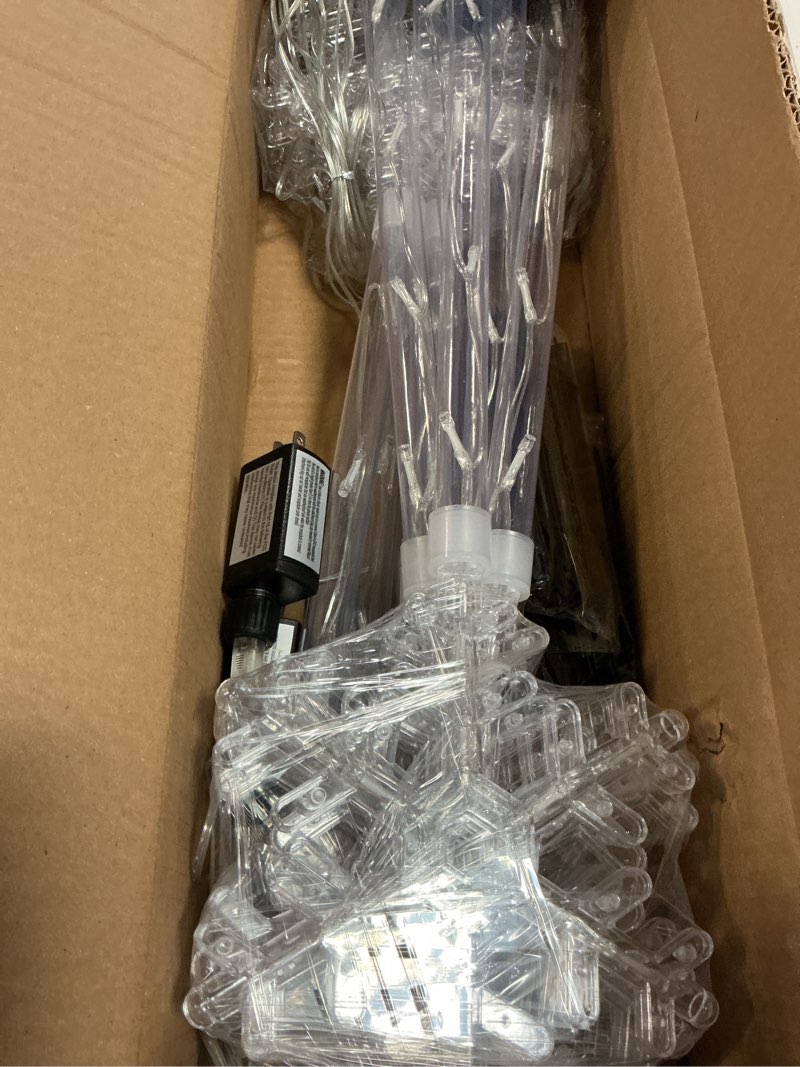 Condition photo showing As Is for Retisee 10 Pack Snowflake Christmas Lights for Pathway Markers Lights Outdoor 27'' Peppermint Snowflake Pathway Decorations with Bows for Holiday Yard Lawn Walkway(Colorful) Colorful Snowflake