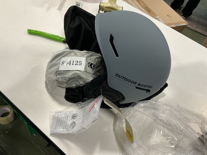 Condition photo showing New/Like New for OutdoorMaster Ski Helmet Set,ELK MIPS Ski Helmet with OTG Ski Goggles - MIPS Snowboard Helmet Set for Men, Women & Youth Matte Gray Medium