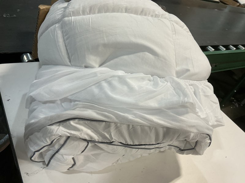 Condition photo showing As Is for DROVAN Mattress Topper Queen Size - Extra Thick Mattress Pad Cover - Pillow Top Deep Pocket with Breathable 7D Spiral Fiber Filling Cooling Mattress Cover White Queen