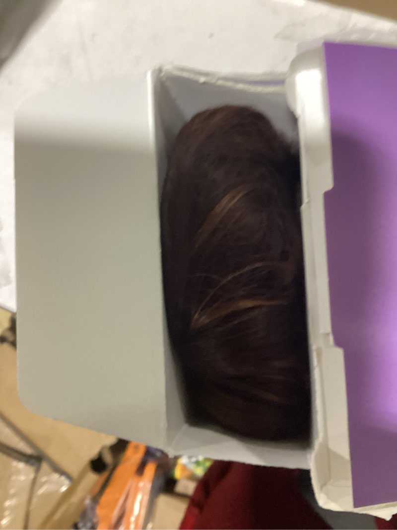 Condition photo showing Good Condition for Bob Wavy Wigs for Women Reddish Caramel Brown Short Curly Hair Wig with Bangs Shoulder Length Style Synthetic Realistic Heat Resistant Wig for Everyday Hairstyle 16 Inch 16 Inch Reddish Caramel Brown Mixed Highlight