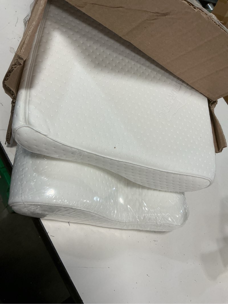 Condition photo showing Good Condition for tempur-pedic, standard tempur-neck pillow, high profile-2-pack, white 2 count high profile 2