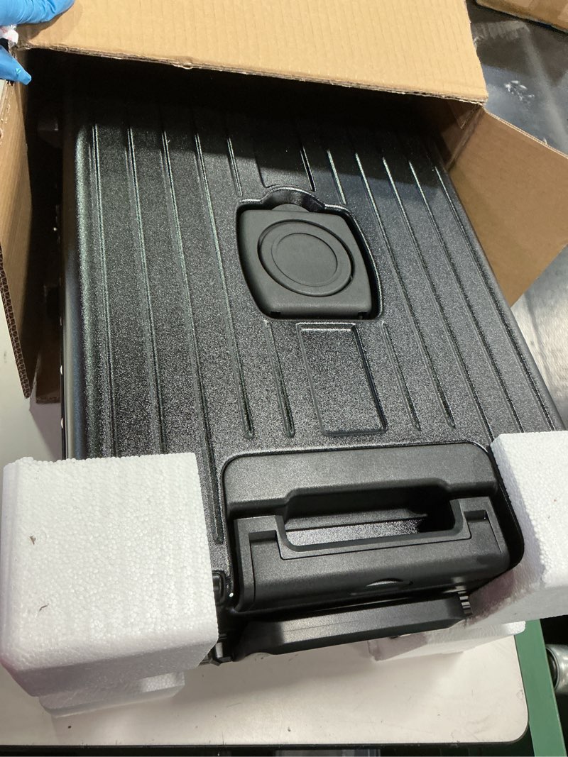 Condition photo showing Good Condition for UrbanExplorer 20 Inch Carry On Luggage TSA Approved, Aluminum Frame Zipperless Luggage Carry On with Compartment for Short Trips, ABS+PC Hard Shell Suitcases with Spinner Wheels, Black Black 20-Inch