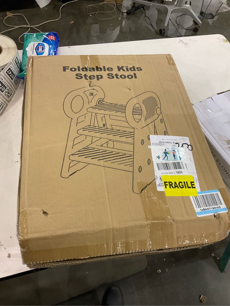 Toddler Step Stool for Bathroom Sink, Adjustable 3 Step Stop for Kids with Handles, Non-Slip Pads, T